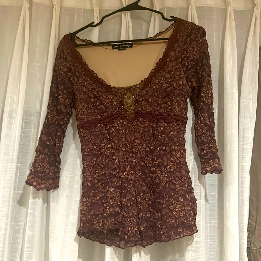 Brown Laced Long Sleeve